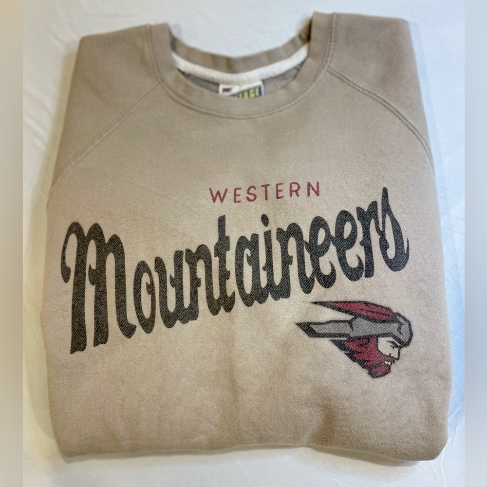 Western Mountaineers Women's Tan Crewneck Sweatshirt